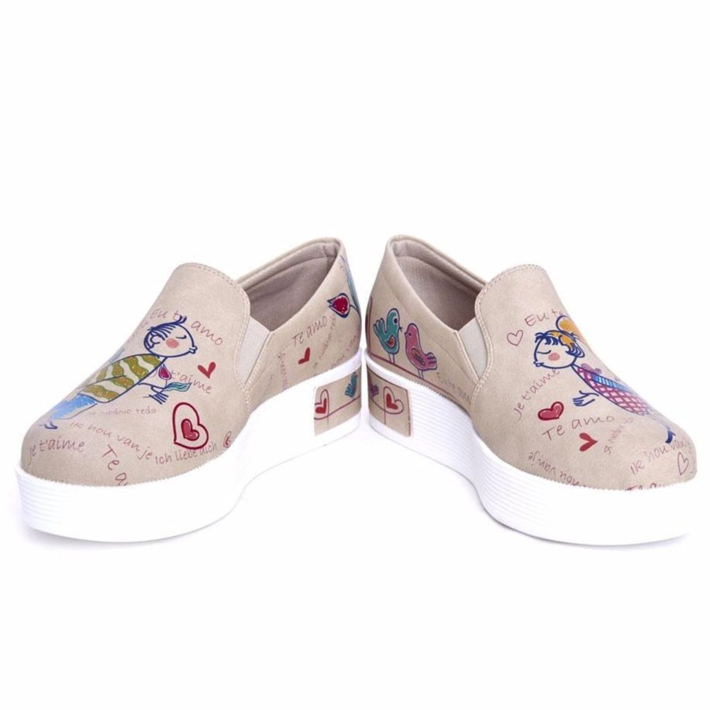 Goby Shoes - Je Taime - I Love You Sneakers - Picture 2 of 4